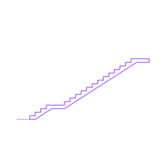 Buildings Stairs Types Straight Stairs Landing Simple Line Art Svg, Free Vectors File
